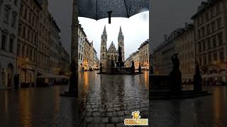 Walking in the Rain in Germany 🇩🇪 Relaxing City