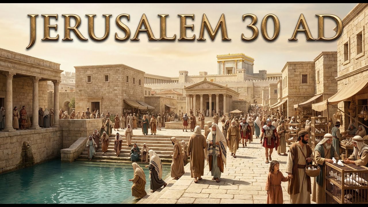 Jerusalén, año 30 d.C. (Reconstrucción con IA) — La ciudad de Jesús