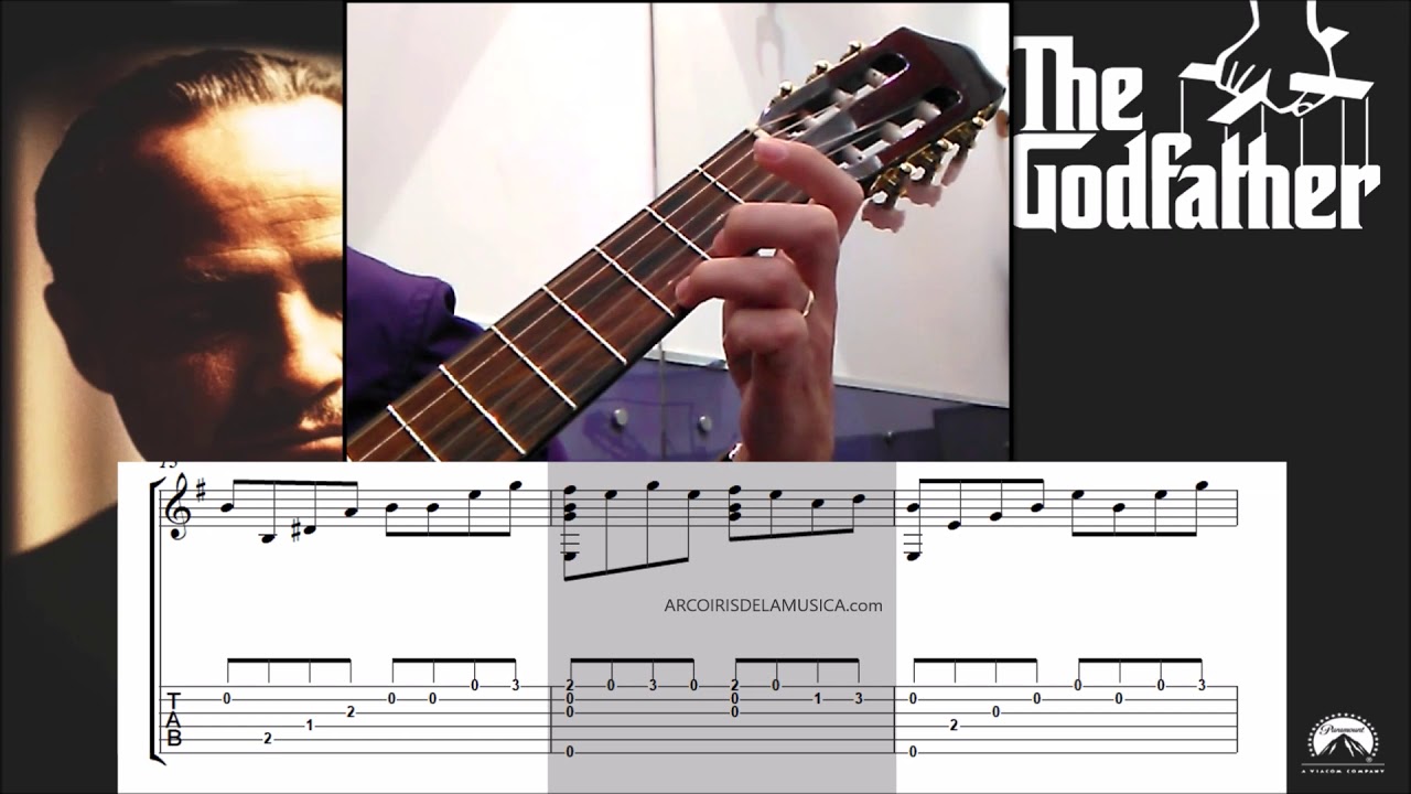 The Godfather Guitar Tabs Easy - YouTube