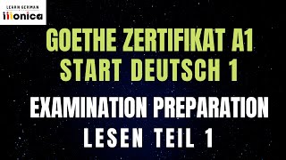 Goethe Zertifikat A1 - Start Deutsch 1 examination preparation - Lesen Teil 1 - 9999376799