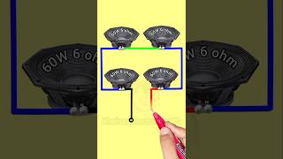 🔊 🔊 4 speaker series connection diagram #khairunelectronicsbd #shortsfeed #youtubeshorts #foryou