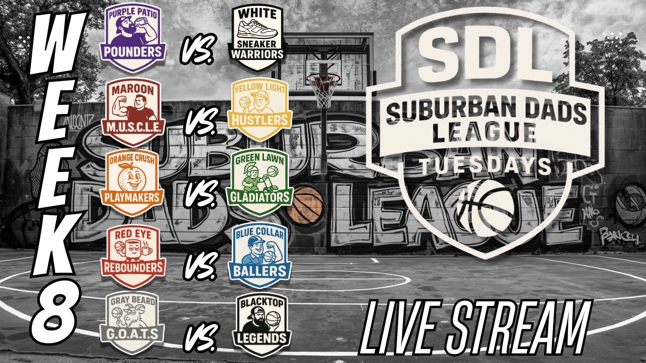 Suburban Dads League Basketball Live Stream - Week 8