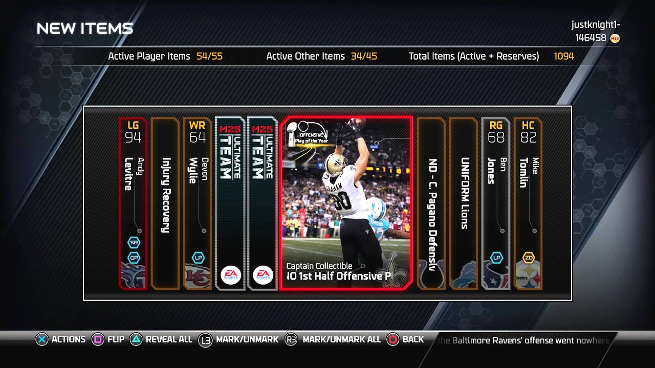 Madden 25 Ultimate Team (Andy Levitre Elite Pull)