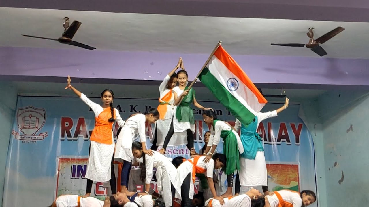 Spectacular Pyramid Show by the Brave Girls of Rajiv Gandhi Vidyalay on Independence Day 2023