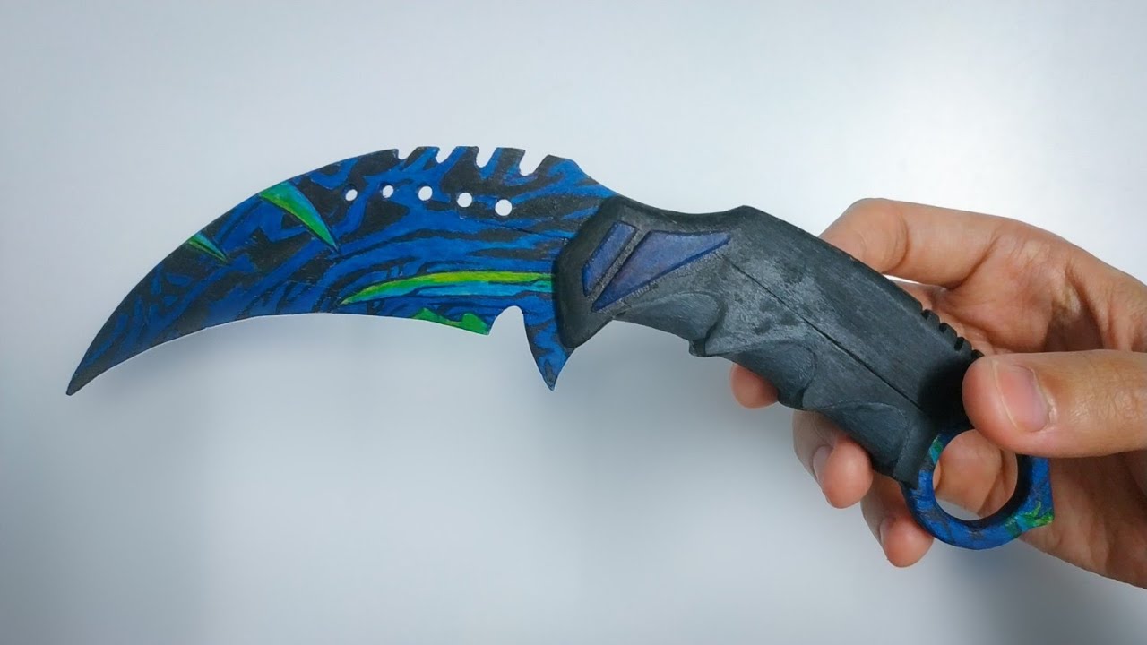 How To Make Karambit Knife from Popsicle Stick CSGO Karambit knife