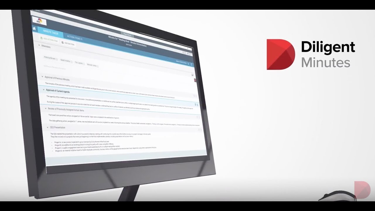Présentation de Diligent Minutes - YouTube