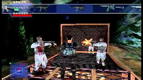 Syphon Filter 2. Glitches with infinite health cheat (Gabe and enemies).