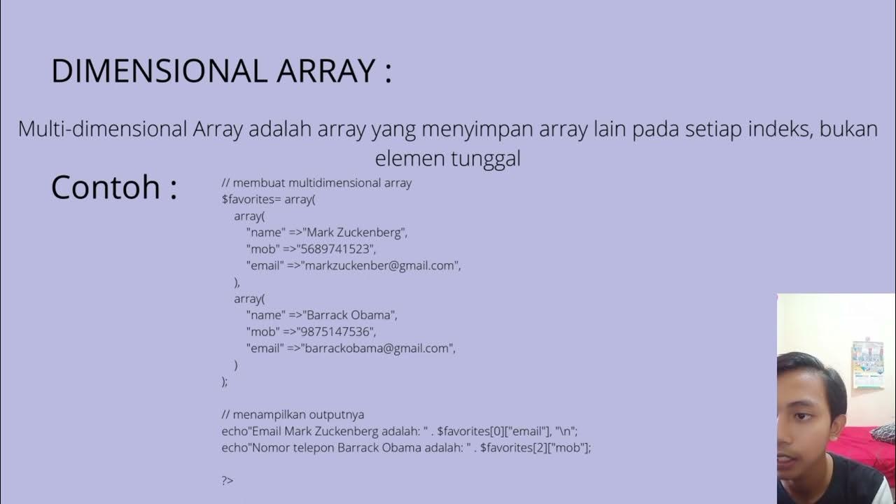 Penjelasan Array 2d