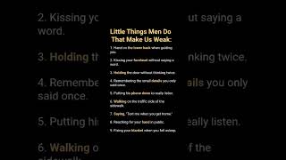 9 Little Things Men That Women Secretly Love#amazingfacts#psychology #quotes #english #facts #viral