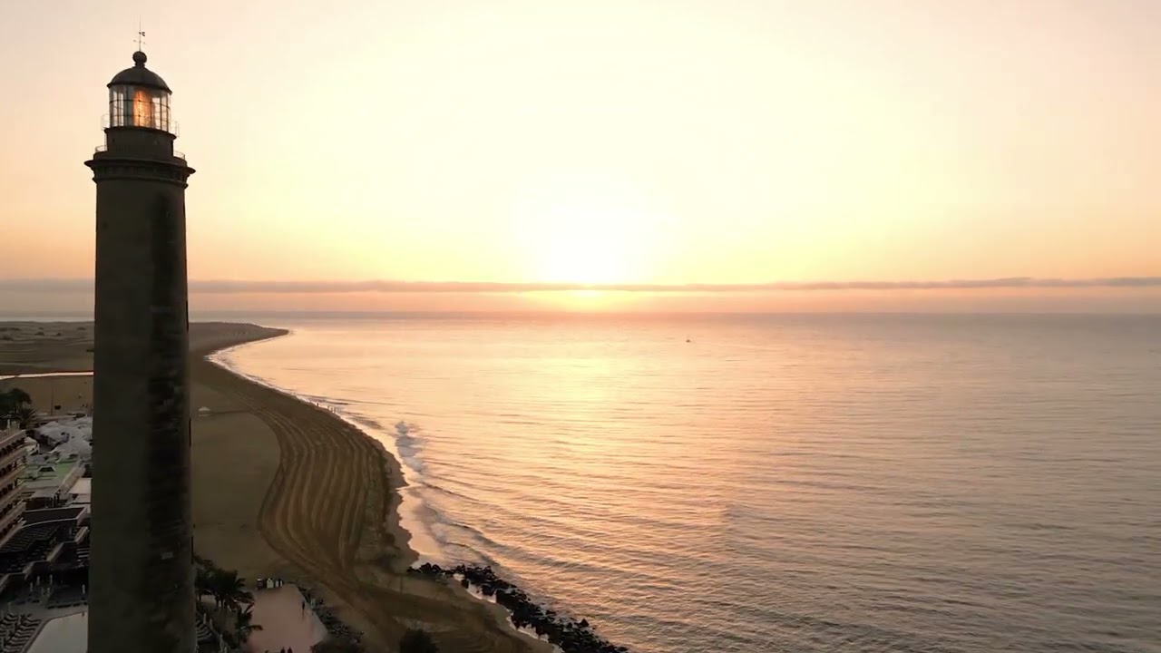 Beautiful Maspalomas Lighthouse on the Island of Gran Canaria, Spain