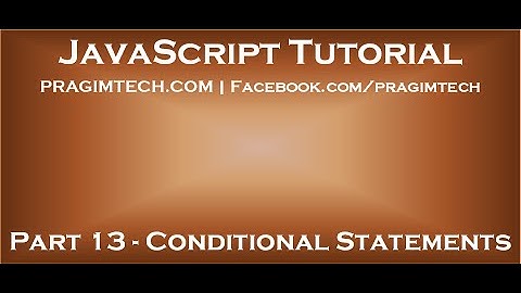 Conditional statements in javascript