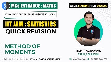 METHOD OF MOMENTS || SHORT CONCEPT FOR IIT JAM || STATISTICS