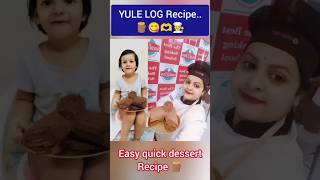 YULE LOG Recipe..🧑‍🍳😍 🪵#dessertrecipe #trendingshorts #bakinglove #recipe #cake #viral #shorts