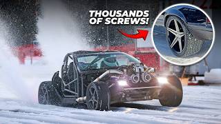 Download Lagu This Shouldn't Be Possible.. 1000HP Cars Drag Race on ICE (Snow Prep) MP3
