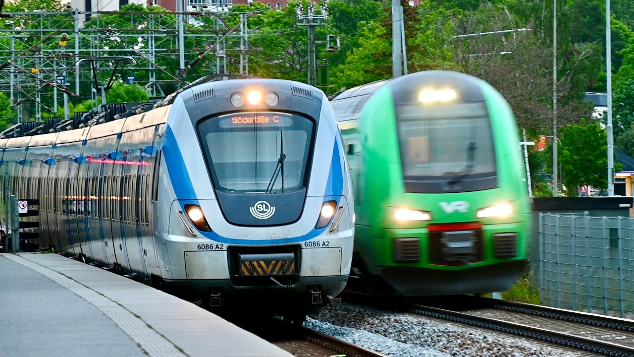 Summer on the railway part 36 - Trains in Huddinge