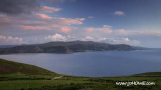Time lapse clouds at sunset over the North Wales coast