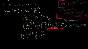 Least Square Estimators - Variance of Estimators, b0 and b1, Proof