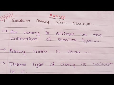 Explain Array With Types And Example || C Language || In Hindi