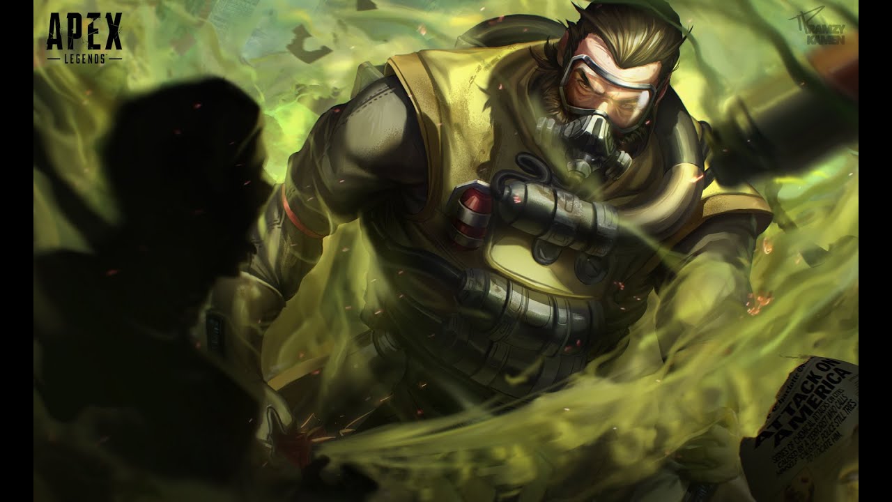 5 Kill, 3k+ Damage - Caustic Gameplay - Season 8 Ranked (Apex Legends)