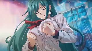 Nanbara Chizuru is grabbing her breast, with 200% AI Upscaled.