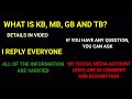 What is KB, MB, GB AND TB in Bangla #zafarkhantech #internet #youtubevideo