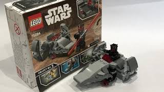Lego Sith Infiltrator Microfighter 75224 Speed Build.