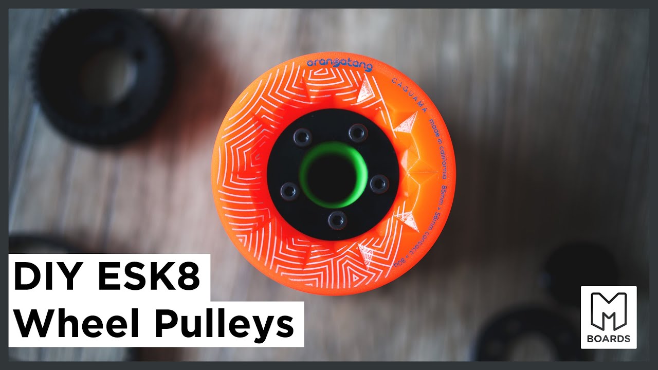 DIY Electric Skateboard Wheel Pulley Installation Build Guide YouTube