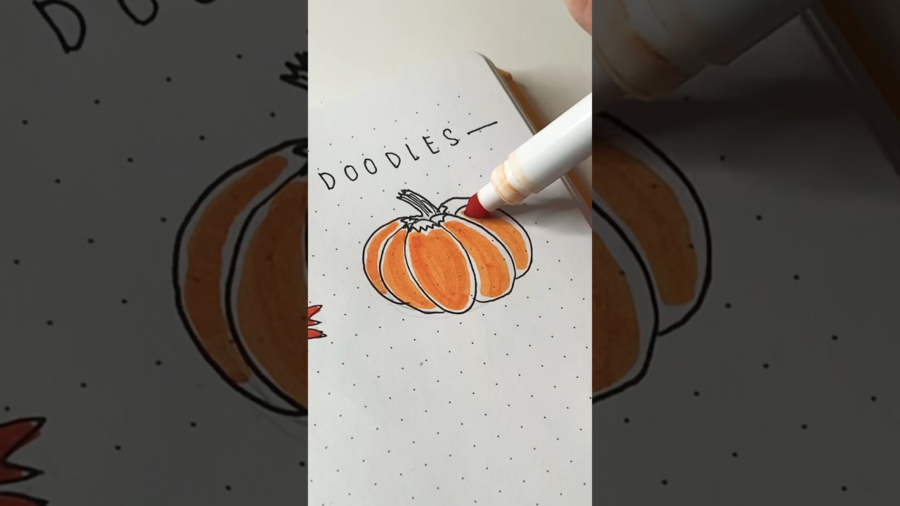 How to doodle a pumpkin 