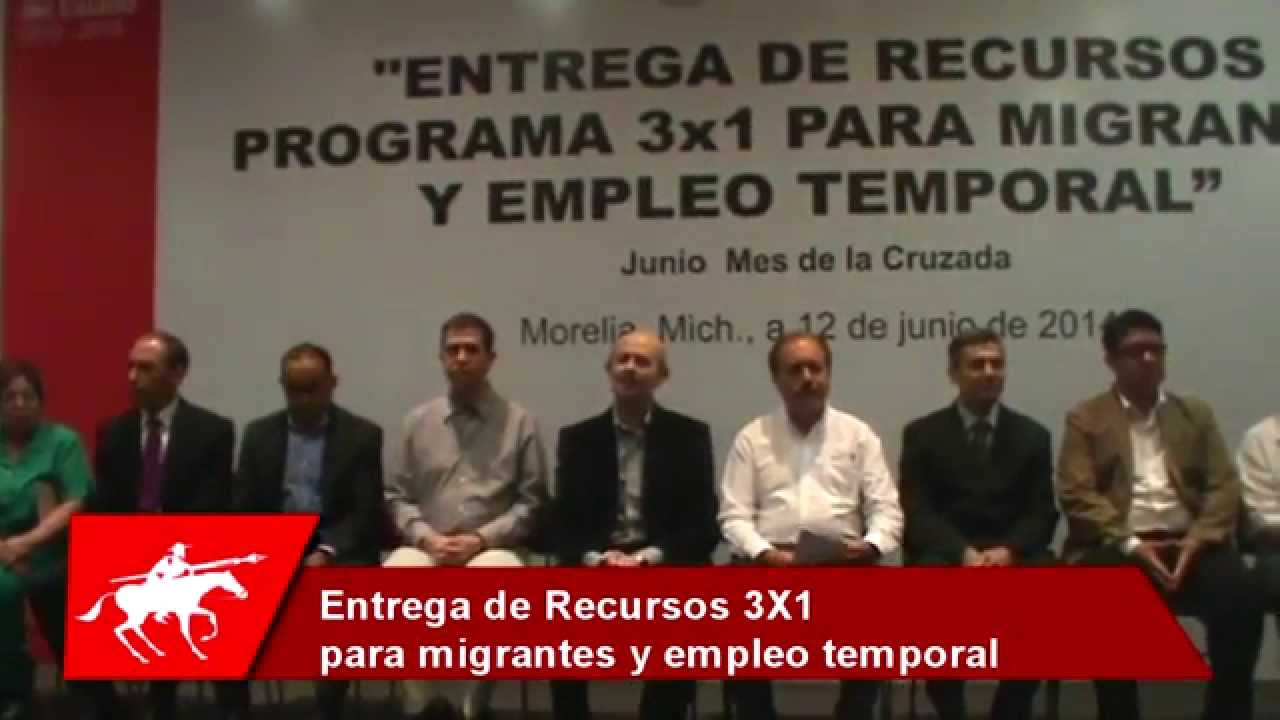 Entrega de Recursos 3X1 Para Migrantes y Empleo Temporal en Pro de la Entidad