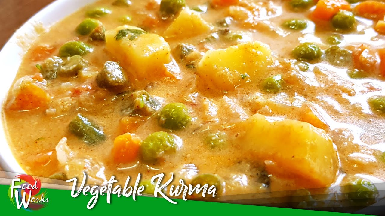 Vegetable Kurma Recipe | Vegetable Coconut Curry Recipe | How To Make Veg Kurma | Foodworks