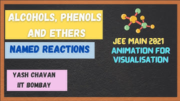 Alcohols, Phenols and Ethers Important Name Reactions| JEE Main 2021 | Kolbe, Willaimson and RT