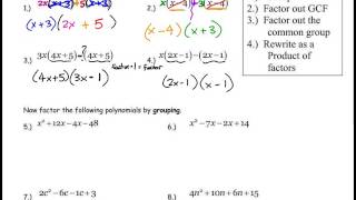 Factoring by Grouping by Patrick Ausel 201 views 7 years ago 9 minutes, 35 seconds