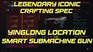 Cyberpunk 2077 Yinglong  Legendary Iconic Smart Submachine Gun Spec Location