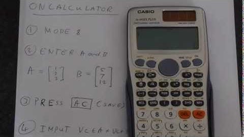 Vector Cross Product Using Casio Fx-991ES Plus