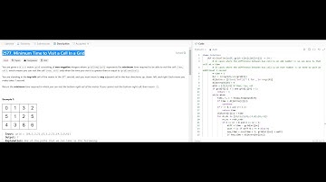 Leetcode 2577. Minimum Time to Visit a Cell In a Grid || Modified Dijkstra