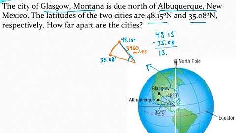 Using arc length and latitude to estimate the distance between two cities