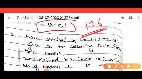 07-08-2020- Ex.17.6 chapter 17 class 10th maths  rbse mean mode median