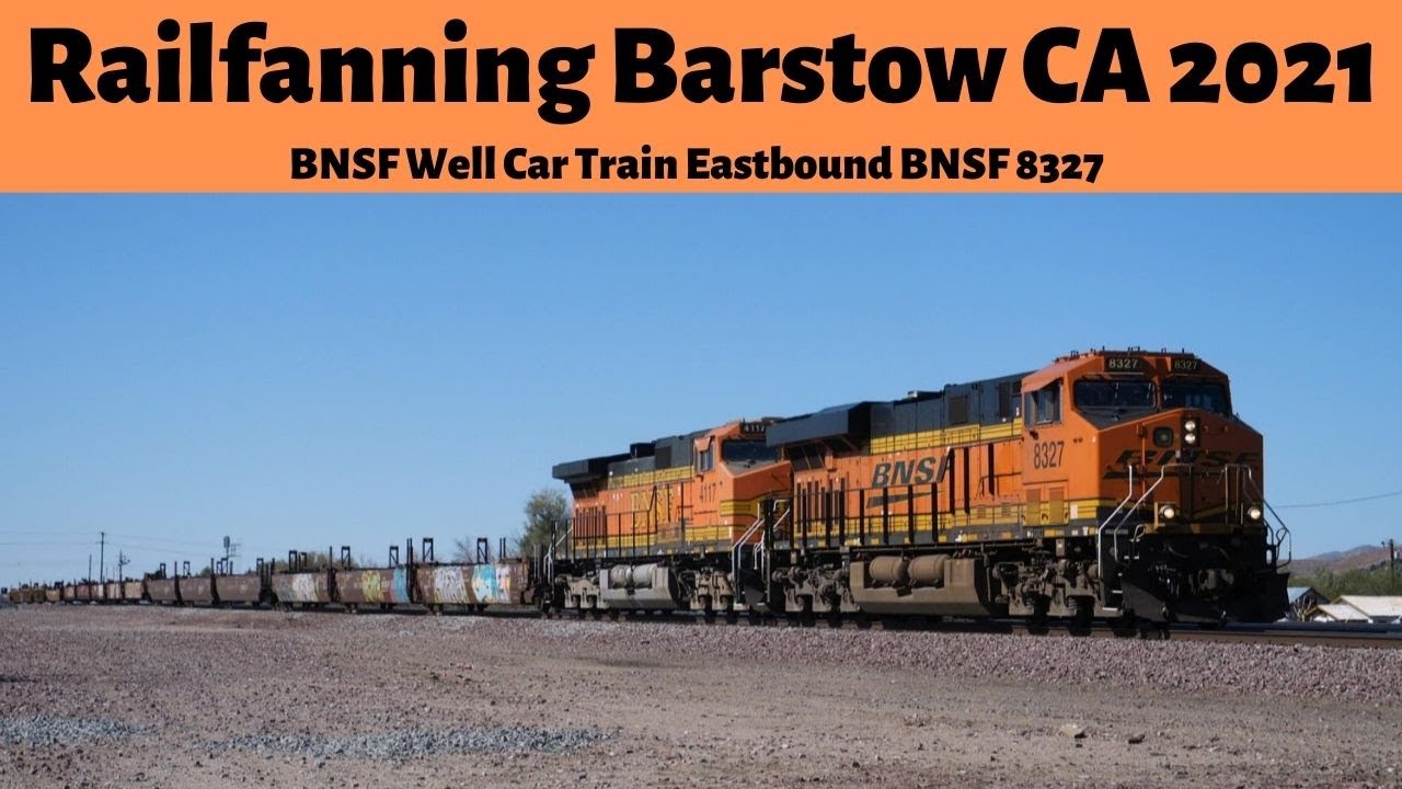 BNSF Well Car Train Eastbound BNSF 8327
