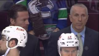 Vancouver Canucks line brawl Calgary Flames