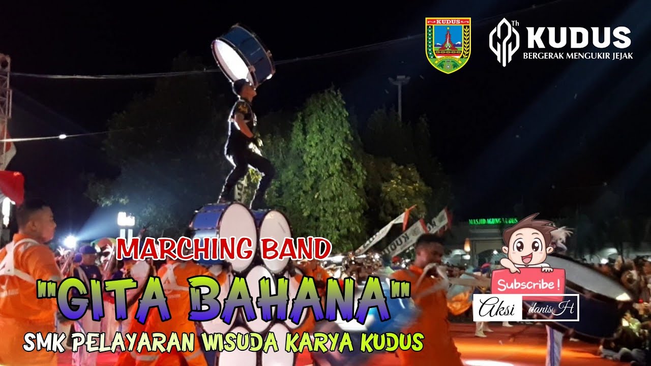 GITA BAHANA MARCHING BAND SMK WISUDA KARYA KUDUS // KIRAB KARNAVAL BUDAYA KUDUS 2023