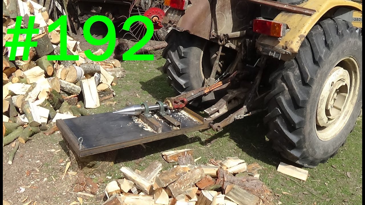 192# Życie zwyczajnego rolnika - Prezentacja niebezpiecznej łuparki do drewna, takiej się nie robi
