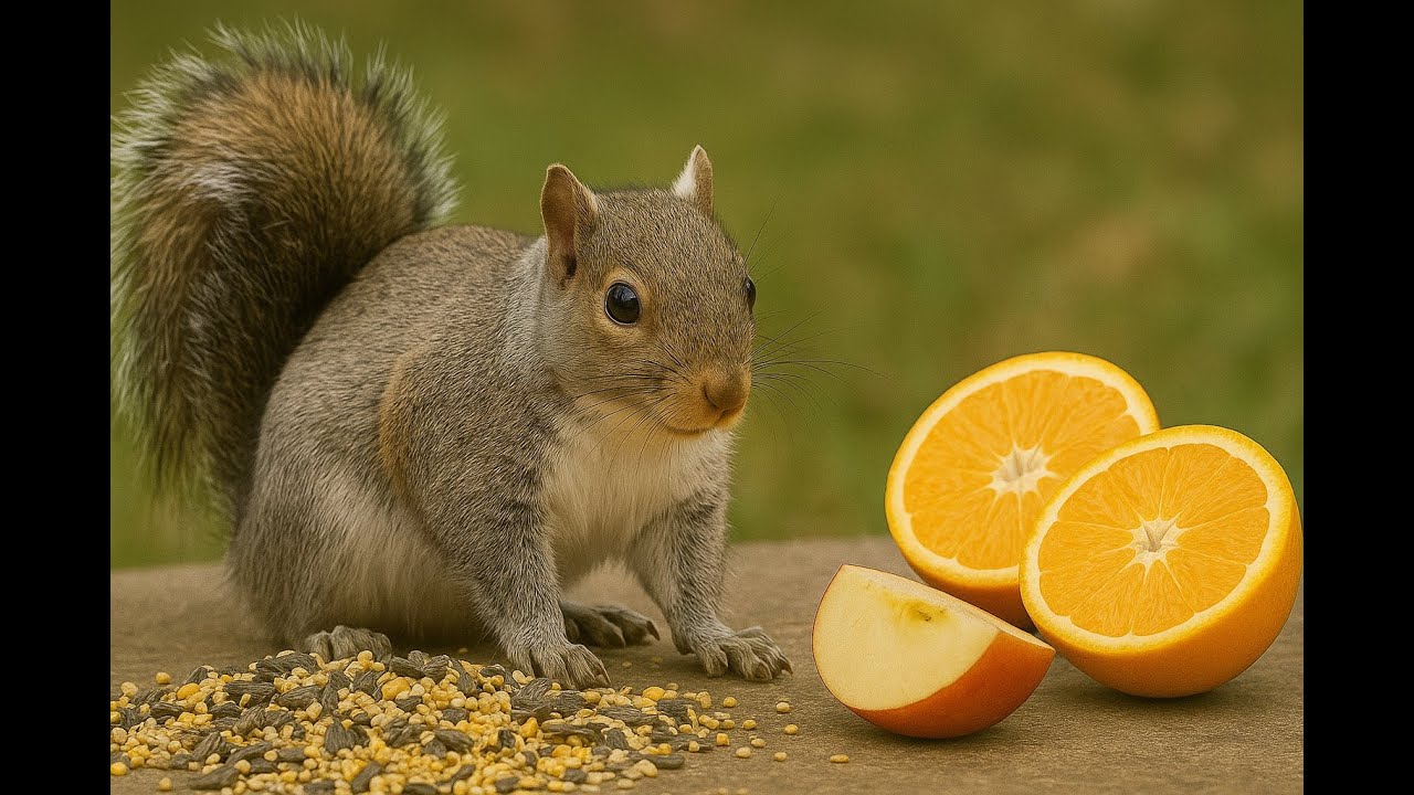 Which fruit did Captain the Squirrel pick?