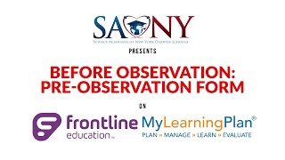 Before Observation: Pre-Observation Form