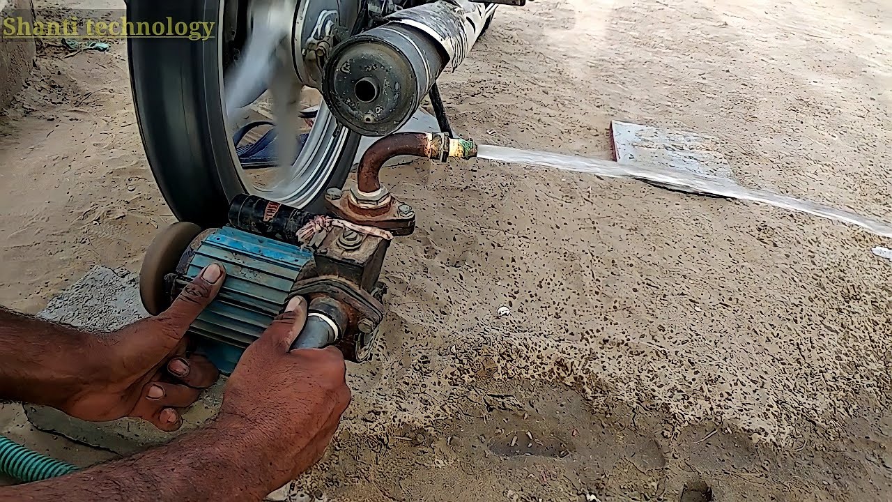 Bike Powered Water Pump Desi Jugad // YouTube
