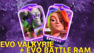 Evolution Valkyrie And Evolution Battle Ram Cycle Deck For Royal Tournament|#clashroyale|