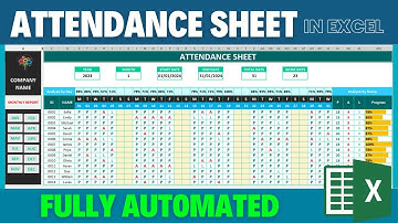Create fully automated attendance sheet in Excel - Excel Tutorial