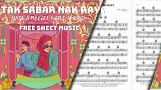 [PIANO TUTORIAL] FREE SHEET MUSIC - Tak Sabar Nak Raya (Nabila Razali feat. Nabil Ahmad)