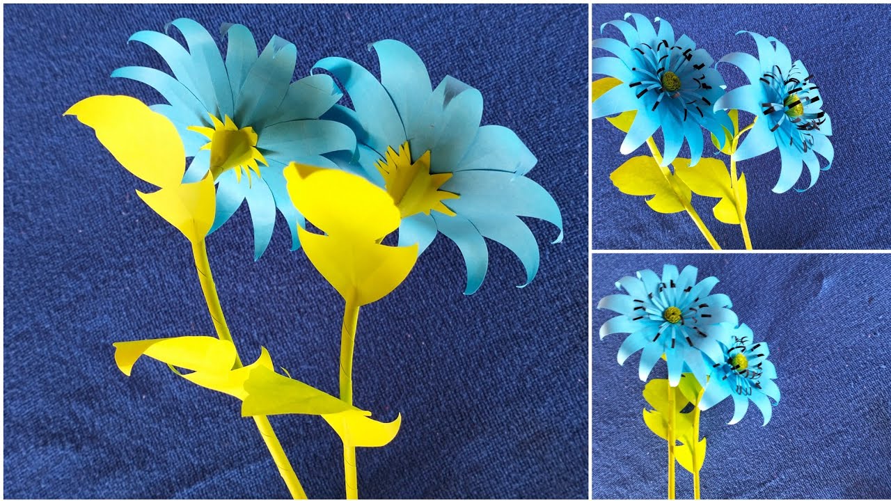 How to make paper flowers /Easy paper flowers/ Diy paper flowers/Paper