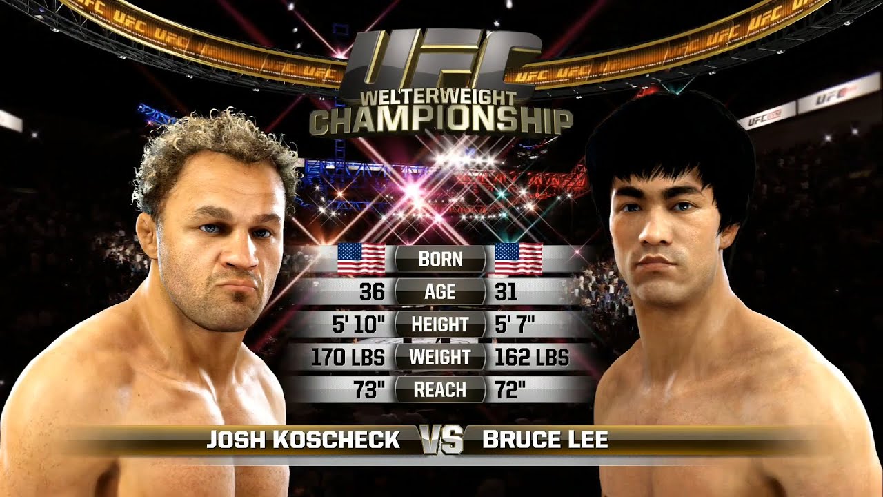 Геймплей UFC 1 Джош Кошчек против Брюса Ли