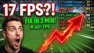 Fix Massive FPS Drops (10-15 FPS) | FC 26 2026 | In 2 mintues Fix